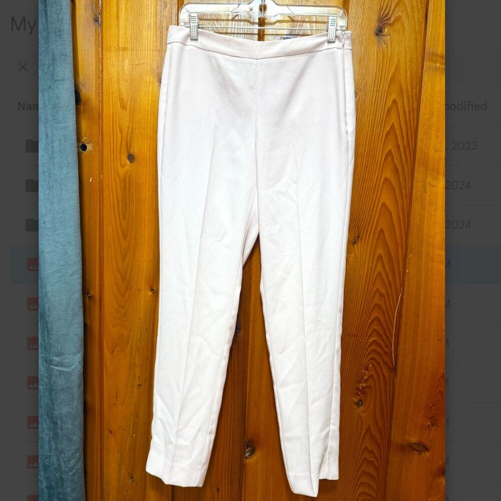 Size 6 light pink DKNY Women's Slit Hem Trousers